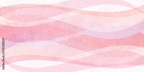 ピンク　和柄　波　模様　背景