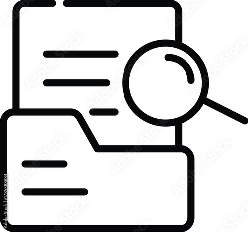 document web icon in outline style