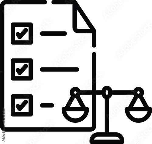 evaluate web icon in outline style