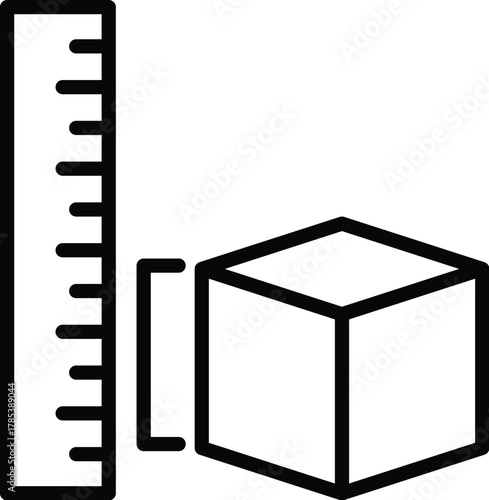measure web icon in outline style