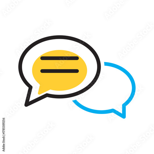 Vector multi color icon for Chat bubble