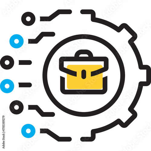 Vector multi color icon for Gear