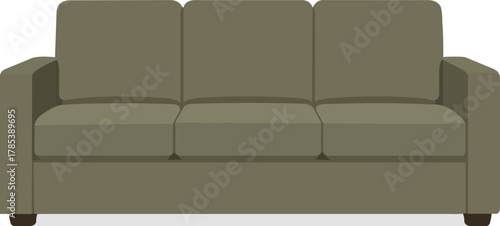 Comfortable and modern taupe three-seater sofa, perfect for creating a cozy living room sanctuary or stylish office lounge.