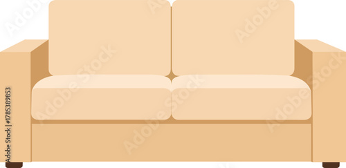 Cozy, modern beige sofa perfect for creating a comfortable living room oasis for relaxation and gatherings.