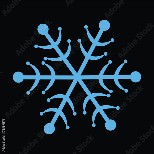 awesome snowflake vector icon