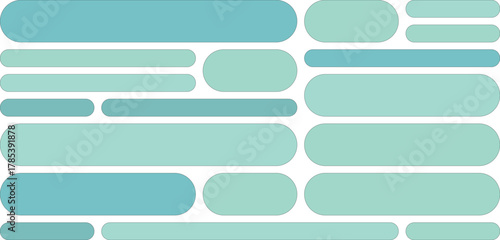 Abstract background with rounded rectangular shapes in blue and green colors