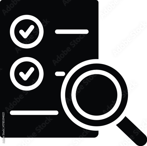 assess web icon in solid style