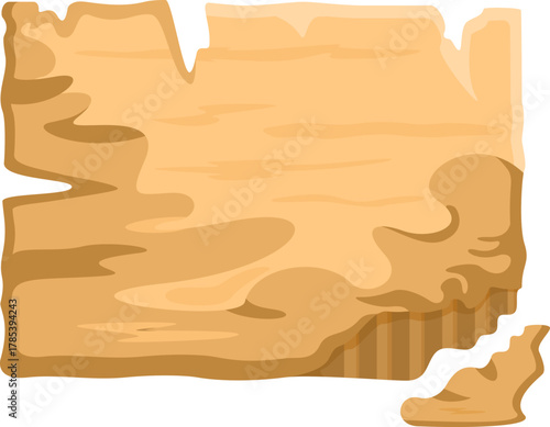 Torn Wet Cardboard Illustration