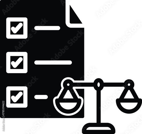 evaluate web icon in solid style