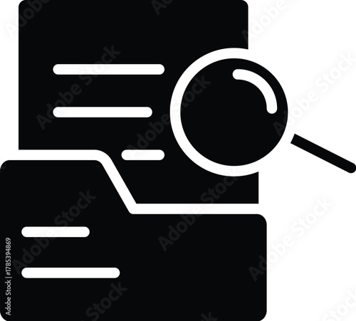 document web icon in solid style