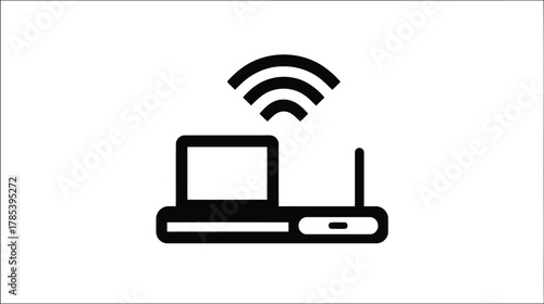 Laptop and router, a setup for wireless connection