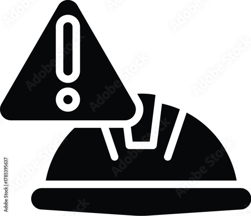 risk web icon in solid style