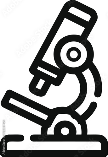 Microscope icon, a symbol of scientific discovery