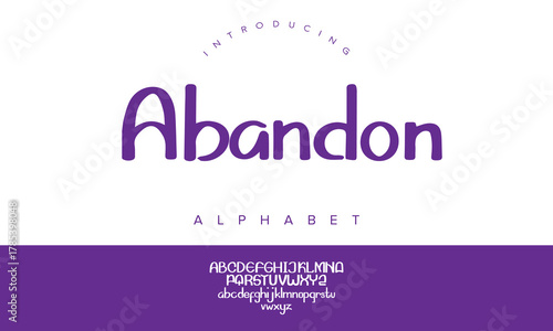 Abandon Rounded Modern Alphabet Font for Playful Design Projects