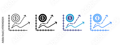 Forecast icon set multiple style collection