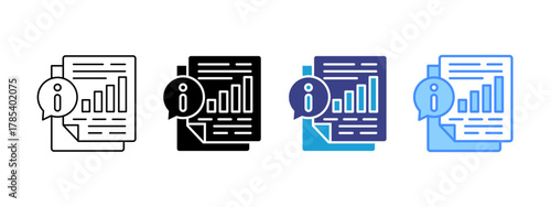 Information icon set multiple style collection