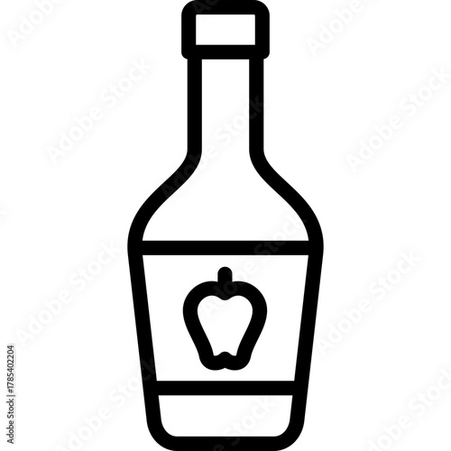 cider icon illustration design with outline
