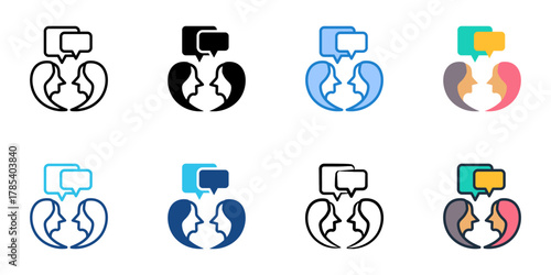 Skincare consultation icon set multiple style collection 
