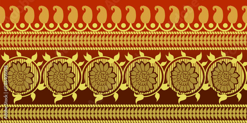 beautiful graphic saree design and this sari design is in Indian style which is for textile fashion industry and it can be used as wallpaper backdrop and website bg this style is originated in india