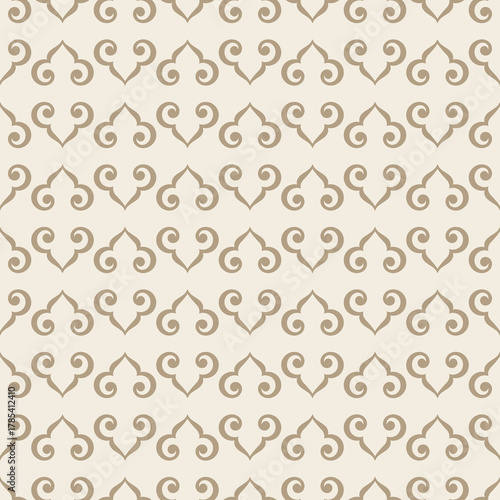 Seamless ethnic pattern, Kazakh national ornament, tribal pattern, vector design