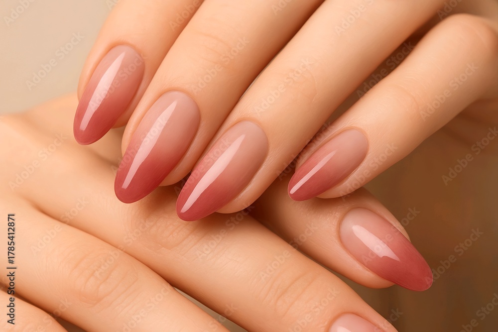 Fototapeta premium Soft Pink Ombre Nails