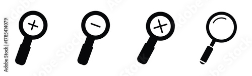 Symbol of magnifying glass icon vector.