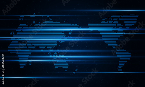 Abstract Light out technology background Hitech communication concept innovation send for planet earth of vector.