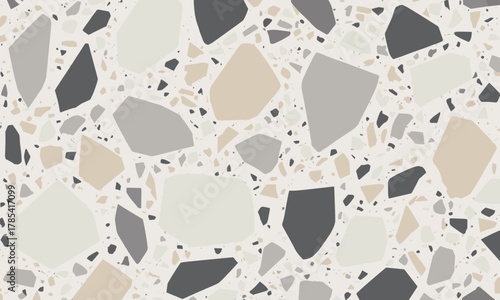 Terrazzo Stone Texture with Various Color Fragments.