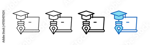 Education Outline Style icon