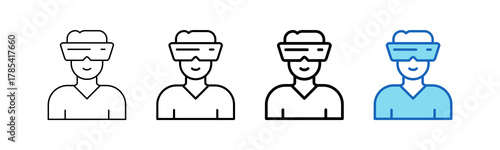 Virtual Reality Outline Style icon