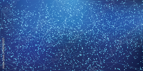 Shimmering blue abstract background with scattered bright white glitter particles.