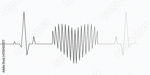 Heartbeat line icon. eps 10