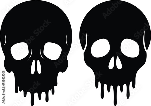 Fotografie Dripping Skull Silhouettes
