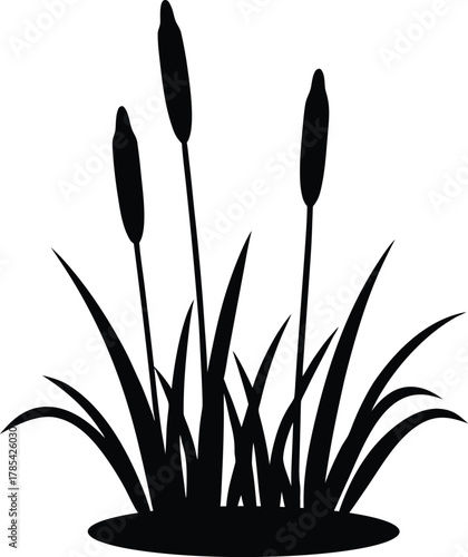 Cattails Silhouette