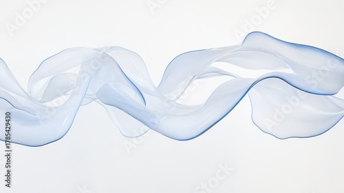 Elegant glass sculpture flowing in abstract design