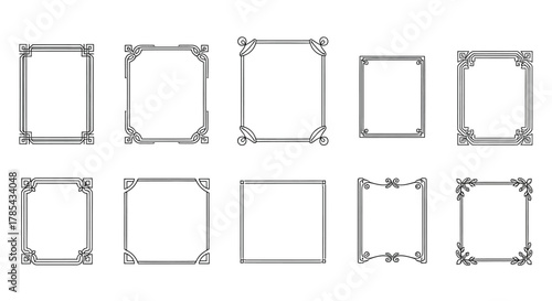 Decorative frames borders vector set vintage elegant invitation design