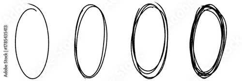 Doodle Oval Frame Handdrawn Vector Hand-drawn doodle vector of an oval frame or border. Ideal for adding a decorative, whimsical, or artistic boundary to text or images.