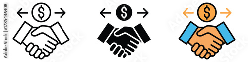 Trade icon vector. lucrative business deal and financial growth symbol. vector illustration.