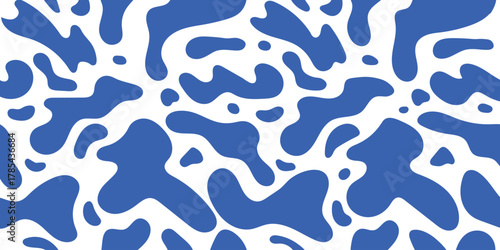 Abstract Seamless Pattern with Liquid Water Splashes. Ripple Texture of Blue Sea, Ocean and River Waves symbol. vector illustration.