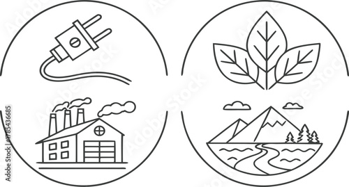 Renewable energy sources and consumption in nature, industry and home