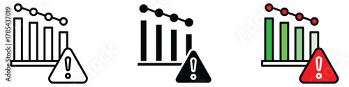 Failure icon vector. crisis management and economic downturns symbol. vector illustration.