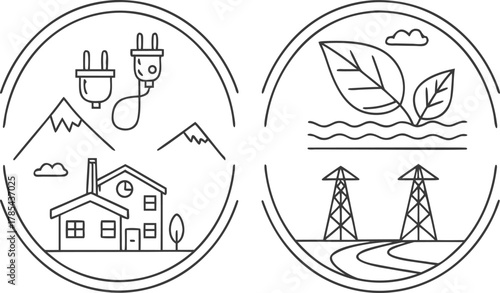 Renewable energy sources and consumption in nature, industry and home