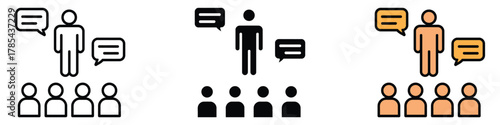 Mentorship icon vector. clear communication and idea sharing symbol. vector illustration.