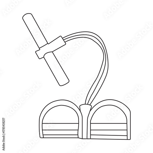 Rubber exercise equipment for leg muscle strength