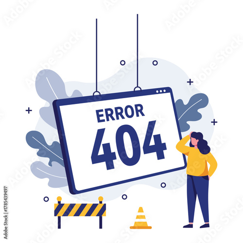 HTTP 404 Error Page Concept Illustration