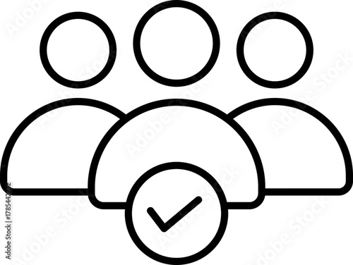 Black candidate icon - outline