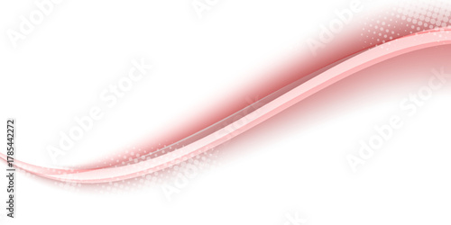 Dynamic Red Light Streaks Flowing Across a White Background, Creating a Sense of Speed, Energy EPS 10.