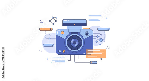 Artificial Intelligence Camera Digital Technology Photography Modern Concept