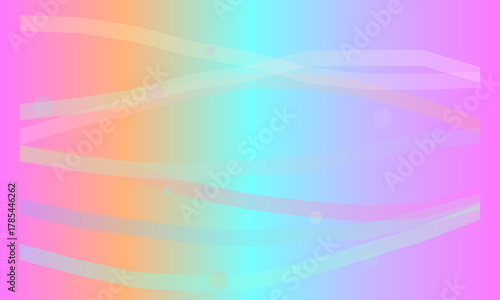 Abstract gradient background with translucent waves and circles
