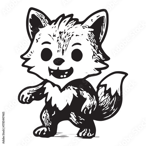 Cute Werewolf Pup Halloween Vector Character
